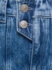Blue Denim Cargo Pants with Pockets in Cotton Woman