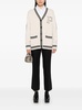 Black Flared Pants with Pences in Wool Woman
