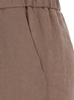 'Rocchette' Brown Linen with Elastic Waist in Linen Woman
