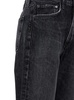 'Fran' Black Bootcut Jeans with Cuffs in Denim Woman