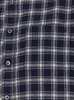 Blue Shirt with Classic Collar and All-Over Check Motif in Flannel Woman