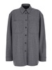 'Tina' Grey Oversize Shirt in Wool Woman