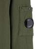 Green Crewneck Sweatshirt with Lens Motif on the Sleeve in Cotton Man