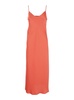Pink Dress with Thin Straps in Fabric Woman