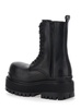 Balenciaga Black Ankle Boots With Logo Plaque On The Front And Side Zips In Leather Man