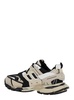 'Track' Beige and Black Low Top Sneakers with Logo Detail in Mesh and Nylon Man