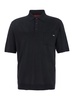 Gucci Black Polo Shirt With Chest Pocket And Embroidered Logo On The Front In Fine Silk Knit Man