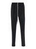 Black Pants With Oversize Drawstring In Wool Man