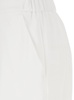 White Pants with Rear Elastic Waist and Wide Leg in Tech Fabric Woman