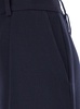 'Encore' Blue Pants with Front and Rear Pences in Wool Woman