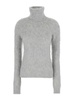 "Elgar" Grey Swater with Turtleneck in Alpaca Woman