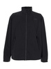 Black Jacket with High Neck and Embossed Logo on the Front in Tech Fabric Stretch Man