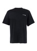 'Legacy' Black Crewneck T-Shirt with Logo Lettering on the Front in Cotton Man