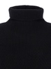 'Golia' Black Turtleneck Sweater in Wool and Cashmere Woman