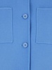 'Susanna' Blue Cropped Jacket with Korean Collar in Virgin Wool Woman