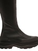 'Tread Slick' Black Boots with Embossed Logo and Chunky Platform in Leather Woman