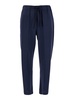 'Buddy' Blue Pants with Drawstring Waist in Virgin Wool Blend Woman