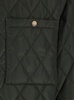 Green Quilted Jacket with Classic Collar in Tech Fabric Man