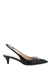 'Erin' Black Pumps with Horsebit Detail in Leather Woman