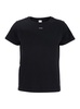 Black Crewneck T-Shirt with Logo Lettering on the Front in Cotton Woman