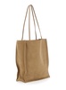 'To Go Large' Beige Tote Bag with Two Top Handles in Leather Woman