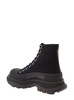 'Tread Slick' Black High Top Sneakers with Oversized Platform in Cotton Woman