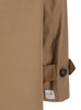 'Zeno' Beige Double-Breasted Trench Coat with Wide Collar in Cotton Blend Woman