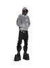 Balenciaga Grey Hoodie With Embroidered Logo On Front And Back In Fleece Man