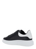 Alexander Mcqueen Black Low Top Sneakers With Chunky Sole And Contrasting Heel In Leather  Man