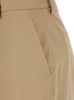 'Pesaro' Beige Tailored Pants with Pleats in Cotton Woman