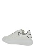 White Sneakers with Logo Lettering on the Rear and Oversize Sole in Leather Man