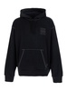 Black Hoodie with 4G Logo Detail on Front in Cotton Man