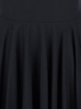 Black Long Sleeveless Dress with Draped Details in Cotton Woman
