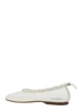 'Gill' White Ballerinas with Semi-Transparent Mesh Design and Adjustable Drawstring in Tech Fabric Woman