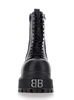 Balenciaga Black Ankle Boots With Logo Plaque On The Front And Side Zips In Leather Man