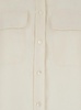 'Clio' Beige Shirt with Classic Collar in Linen Woman