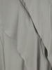 'Luisiana' Gray Dress with Spaghetti Straps and Front Ruffle in Satin Woman