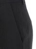 Black Pants with Belt Loops in Linen and Viscose Blend Woman