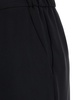 Black Pants with Elastic Rear Waist and Wide Leg in Tech Fabric Woman