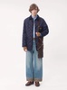 Blue Jacket with Classic Collar and Logo Detail on the Front in Tech Fabric Man