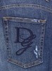 Blue Jeans with Rear Logo Detail in Denim Man