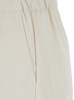 'Buddy' White Pants with Drawstring Waist in Cotton Women