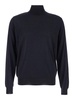 Blue Turtleneck with Long Sleeves in Wool Man