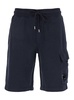 C.P. Company Blue Shorts With Lens Motif On The Leg In Cotton Man