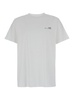 'Item 001' White T-Shirt with Logo Print in Cotton Man