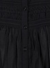 'Plalia' Black Shirt with Pleated Details in Cotton Woman