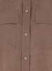 'Clio' Brown Shirt with Classic Collar in Linen Woman