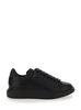 Black Sneakers with Logo Lettering on the Rear and Oversize Rubber Sole in Leather Man