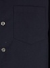 Blue Shirt with Classic Collar in Virgin Wool Blend Man