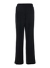 Black Pants with Elastic Rear Waist and Wide Leg in Tech Fabric Woman